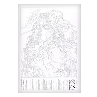 Картина по номерам на холсте с подрамником «Готическая девушка», 40 х 30 см