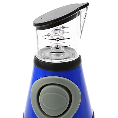 Бутылка для масла стеклянная 250мл, д6,5см, h21,5см, с пресс-дозатором, цветная коробке (Китай)