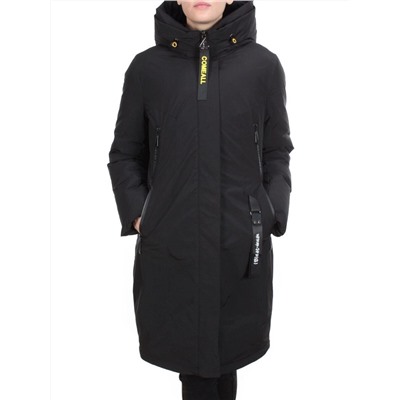 YR-961 BLACK Пальто зимнее женское АЛИСА (200 гр. холлофайбера) размер 54