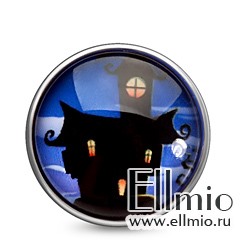 Кнопка  Noosa Хеллоуин синяя