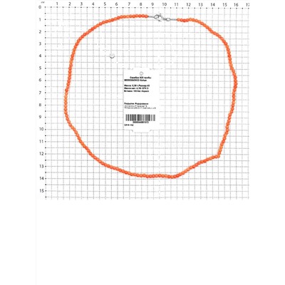 Колье из серебра с нат.кораллом родированное - 55 см