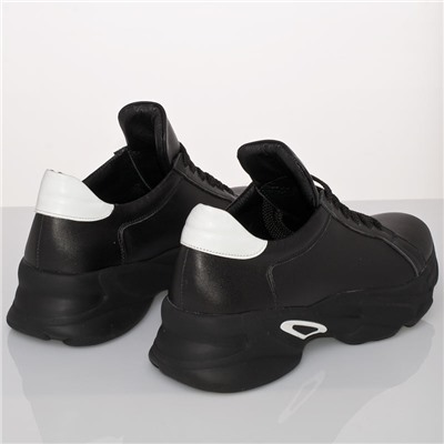 Женские кожаные кроссовки V.Arimany V1285 Черный+Белый: Под заказ