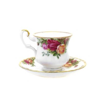 Пара кофейная 150 мл  Розы Старой Англии - купить чайные пары Royal Albert из фарфора