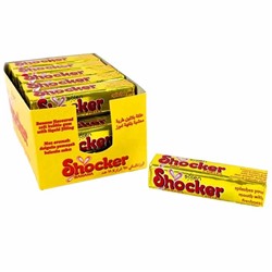 Жвачка Shocker с жидким центром со вкусом банана 25гр (18шт в блоке)