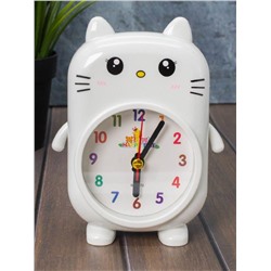 Часы-будильник «Smart cat», white (14,5х10,5 см)