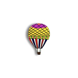 Воздушный шар 2 - Брошь/ значок - 114