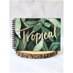 Скетчбук «Tropical leaves», 14х20 см,  плотность 100 гр