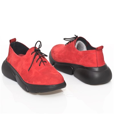 Женские кожаные кроссовки DeLis DeL3102 Красный нубук: Под заказ