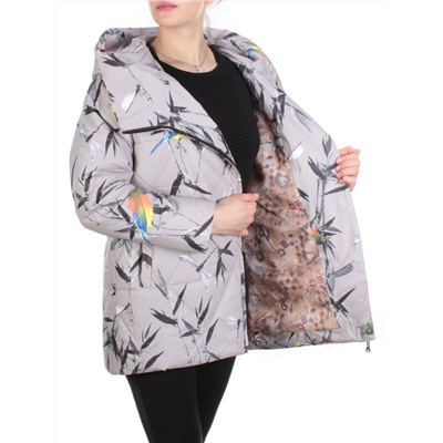 806 GRAY Пальто демисезонное женское (100 гр. синтепон) размер 58