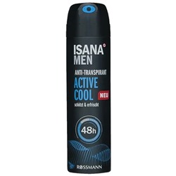 Део-спрей ISANA MEN Anti-Transpirant Active Cool/Активное охлаждение /150мл