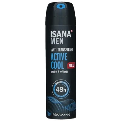 Део-спрей ISANA MEN Anti-Transpirant Active Cool/Активное охлаждение /150мл