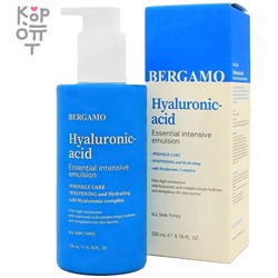 Bergamo Hyaluronic Acid Essential Intensive Emulsion - Интенсивая эмульсия с Гиалуроновой Кислотой 200мл.,