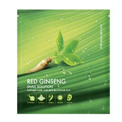 NATURE REPUBLIC Snail Solution Red Ginseng Гидро-гелевая маска с муцином улитки и экстрактом красного женьшеня