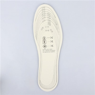Стельки для обуви, универсальные, двухслойные, р-р RU до 48 (р-р Пр-ля до 47), 30 см, пара, цвет белый