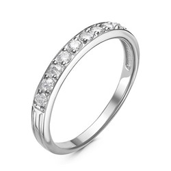 Серебряное кольцо с бесцветными фианитами - 1133