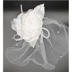 Шляпка цветок Дом свадьбы 685467, белый