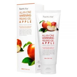 Гель отшелушивающий с экстрактом  яблока ALL IN ONE WHITENING PEELING GEL CREAM APPLE, Farmstay, 180 мл