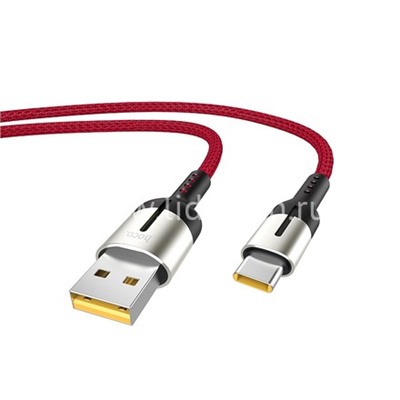 USB кабель для USB Type-C 1.2м HOCO U68 (красный)