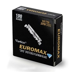 Лезвия для бритья односторонние для шаветок EuroMax Platinum 100шт. в картонном блоке