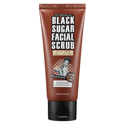 TOSOWOONG Black Sugar Сахарный скраб для лица