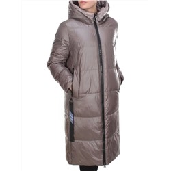 2239 BROWN Пальто женское зимнее AKIDSEFRS (200 гр. холлофайбера) размер 58
