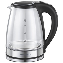 Чайник BACKMAN BM-TEA 717 стекло мощность 2200Вт обьем 1,8л (12)  оптом