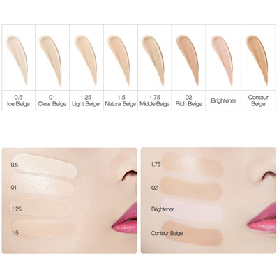 Консилер для маскировки недостатков Cover Perfection Tip Concealer, тон 1.25 Light Beige, THE SAEM   6,5 г