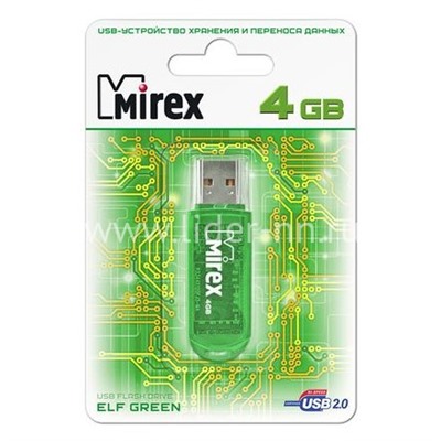 USB Flash 4GB Mirex ELF GREEN