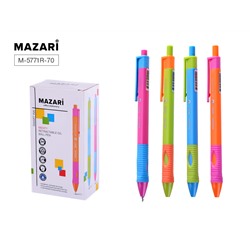 Ручка шариковая автоматическая Mazari MENTY синяя 0,7мм M-5771R-70/24/Китай***