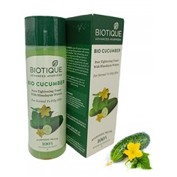 Biotique Bio Cucumber Pore Tightening Toner With Himalayan Waters 120ml / Био Тоник для Сужения Пор с Гималайской Водой и Огурцом 120мл