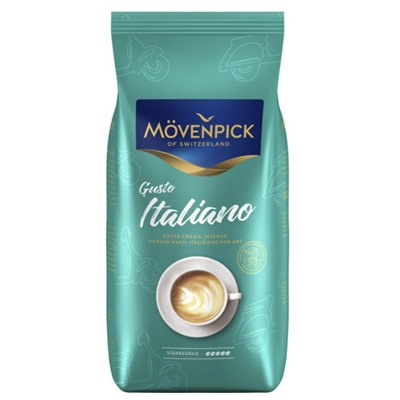 Кофе MOVENPICK CAFFE CREMA GUSTO ITALIANO Зерно 1000 гр., 90% Арабика 10% Робуста