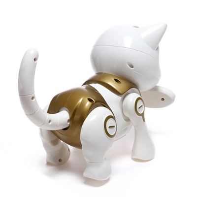 Робот-кошка интерактивная «Шерри», русское озвучивание, световые и звуковые эффекты, цвет золотой, уценка