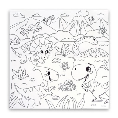 Набор для творчества «Игрушки-раскраски: динозавры», с ковриком