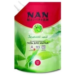NAN Корея гель для мытья посуды 800мл Зеленый чай запаска