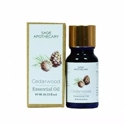 Эфирное масло Кедрового дерева (10 мл), Cedarwood Essential Oil, произв. Sage Apothecary