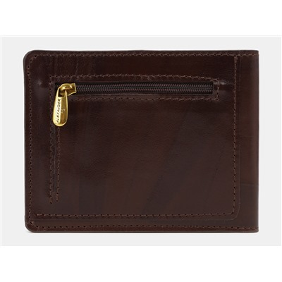 Кожаное портмоне с росписью из натуральной кожи «PR0010 Brown Байк»
