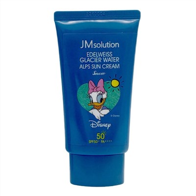 Охлаждающий солнцезащитный крем SPF50+/PA++++ Edelweiss Glacier Water Alps Moist Suncream Snow Disney Daisy Duck, Jm solution 50 мл