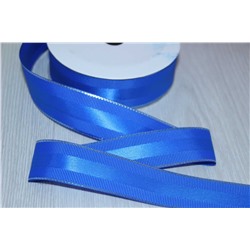 Декоративная лента с люрексом (синий, серебро), 25мм * 10 ярдов(+-1)
