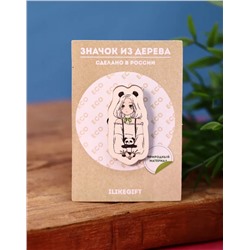 Значок ECO из дерева Аниме "Perfect panda girl"