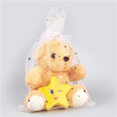 Ночник детский с мягкой игрушкой «Медведь»