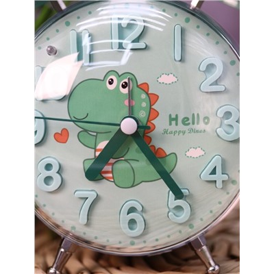 Часы-будильник «Clear wake-up with animals», green crocodile (17,5х11,5 см)