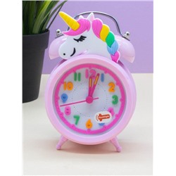 Часы-будильник «Cute unicorn», pink (13х9 см)