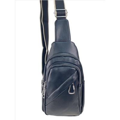Женская сумка-слинг из искусственной кожи, цвет черный