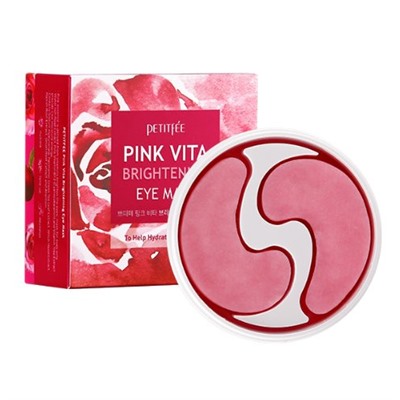 Petitfee Pink Vita Витаминные осветляющие патчи для глаз (60 шт)