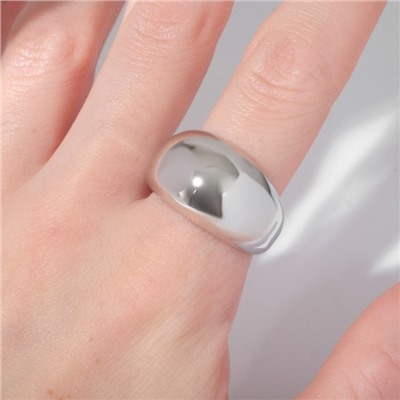 Кольцо «Минимал» выпуклое, цвет серебро, безразмерное