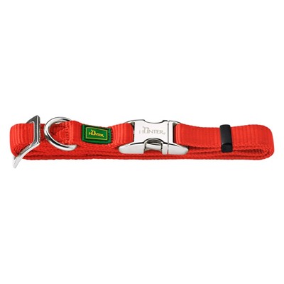 Ошейник нейлоновый для собак  Hunter ALU-Strong S, 30-45 см, с металлической застежкой, красный   15