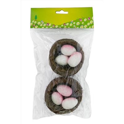 Пасхальный декор 7 см "Яйца в гнезде" (2 шт) SF-5017, №7