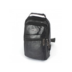 Рюкзак (сумка)  муж искусственная кожа Battr-2106/4  (однолямочный)  1отд,  плечевой ремень,  3внеш карм,  черный 242069