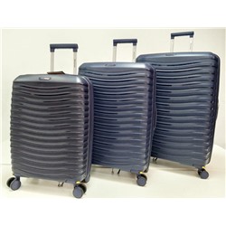 Набор из 3-х чемоданов с расширением 11184 Темно-синий