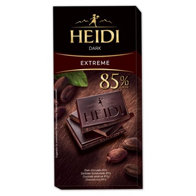 Шоколад Heidi Dark Extreme 85% 80гр